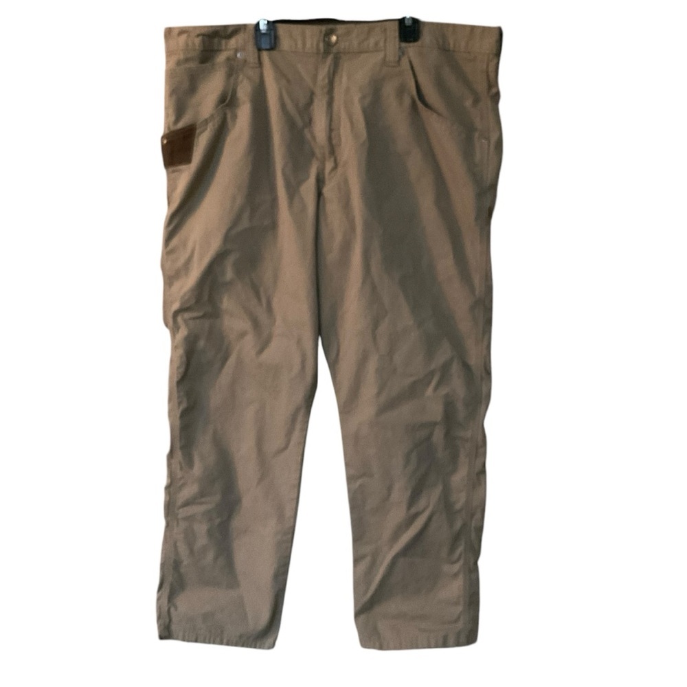 Wrangler Men's Cargo Pants Beige Relaxed Fit Canvas Workwear Size 40x30​